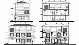Autocad Section Drawing Elevation Bungalow Cadbull Description sketch template