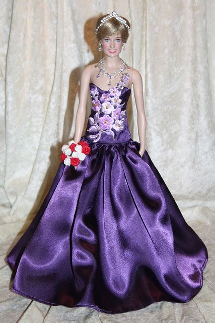 ~purple belle~dress~princess diana~doll~franklin mint