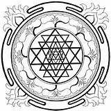 Mandala Coloring Medicine Wheel Sacred Geometry Pages Mandalas Tattoo Yantra Shri Para Symbols Pintar Vidya Xvi Symbol Color Sri Creation sketch template