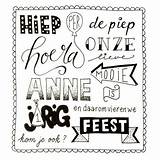 Handlettering Uitnodiging Verjaardagsfeestje Belettering Krabbel Kaarten Feest Creatieve Teksten Tekenen sketch template