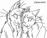 Warrior Cats Coloring Pages Cat Drawing Warriors Couple Template Sheets Print Kasarawolf Quality Mates High Getdrawings Popular Coloringhome Deviantart Templates sketch template