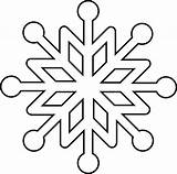 Snowflake Christmas Coloring Pages Snowflakes Template Templates Clip Simple Color Choose Board Stencils Holiday sketch template