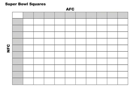 printable football squares      spreadsheet  run
