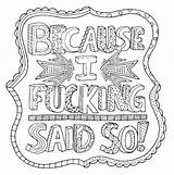Swear Rude Colouring Grown Inspirational Refuse Eliana Offensive Relieve sketch template