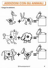 Addizioni Animali Sottrazioni Stampare Pianetabambini Gli Giochi Matematica sketch template