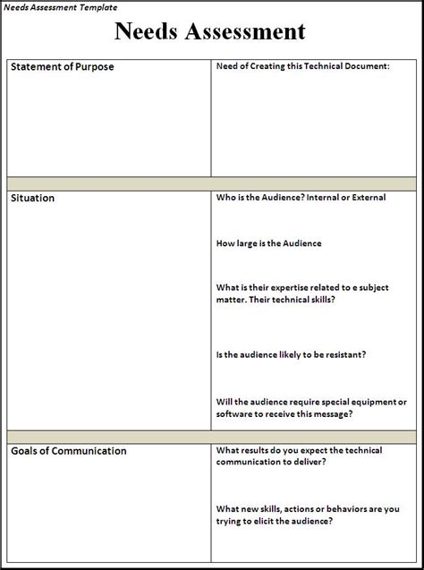 assessment template  word templates