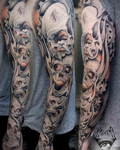 Skulls Tattoo Sleeve Best Tattoo Ideas Gallery