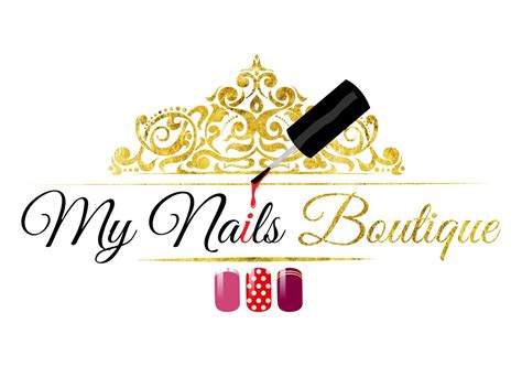 premade beauty nails logo custom logo design nails logo etsy nail