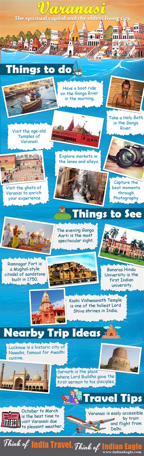varanasi travel guide infographic things to see things to do in varanasi