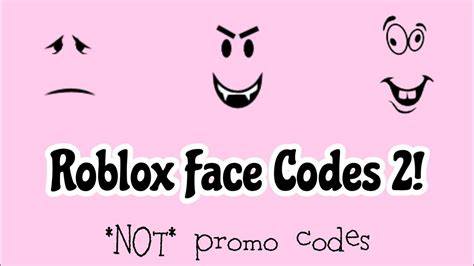 roblox face id codes