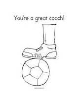 Coloring Soccer Pages Coach Great sketch template