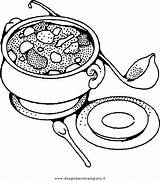 Alimenti Disegno Minestra Minestrone sketch template