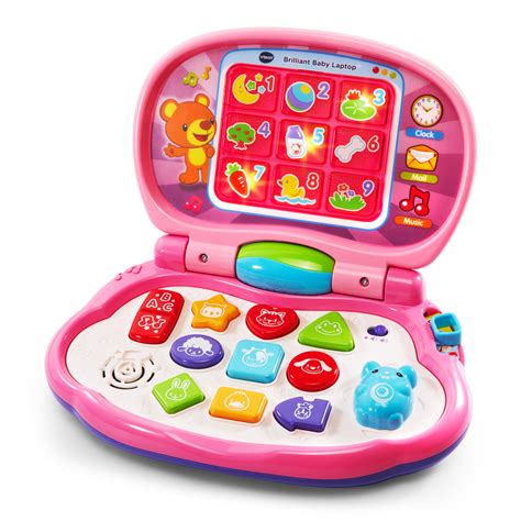 vtech brilliant baby laptop learning toy  baby pink etsy