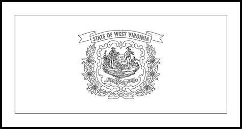 west virginia flag coloring page state flag drawing flags web