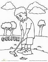 Golf Coloring Pages Colouring Mini Printable Kids Happy Birthday Color Choose Board Clip sketch template