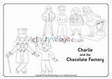 Charlie Factory Chocolate Coloring Colouring Willy Roald Dahl Pages Wonka Characters Sheets Book La Activity Print Activityvillage Et Activities Worksheets sketch template