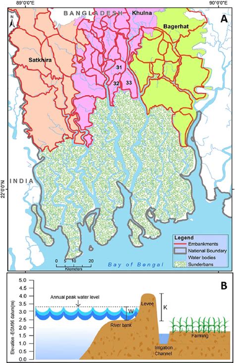 polders  sunderbans  southwest bangladesh   map shows  scientific diagram