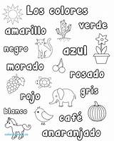 Spanish Coloring Pages Worksheets Colors Numbers Words Preschool Learning Kindergarten Color Printable Kids Worksheet Colores Los Number Sheets Elementary Books sketch template