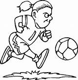 Cartoon Coloring Sports Soccer Pages Cartoons sketch template