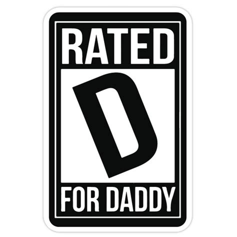 rated   daddy die cut sticker lookhuman