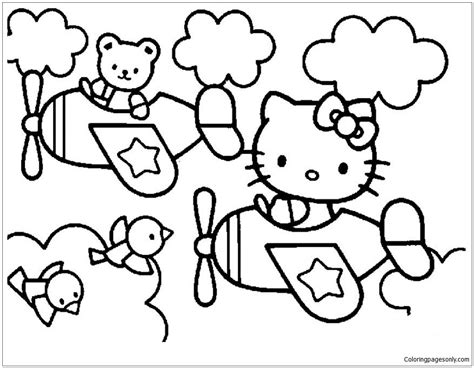 kitty   friends  coloring page  printable coloring
