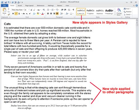 step  step illustrated   create   modify ms word styles