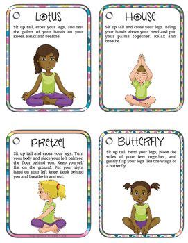 yoga cards  kids preschool yoga yoga  kids childrens yoga pin