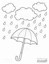 Coloring Rainy Umbrella Printable Kids Rain Pages Drawing Boots Raindrops Printablecuttablecreatables Template Colouring Color Drawings Spring Printables Getdrawings Sheets Creatables sketch template