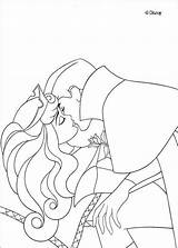 Coloring Pages Princess Sleeping Beauty Aurora Disney Kissing Prince Book Coloriage Hellokids sketch template