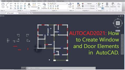 autocad creating windows  doors elements  autocad youtube