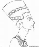 Nefertiti Coloring Queen Pages Color Egyptian Egypt Enchantedlearning Axum Ancient Printable La sketch template
