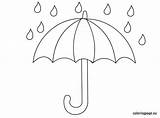 Preschool Parapluie Pluie Umbrellas Parapluies Coloringpage Manuelle Activité sketch template