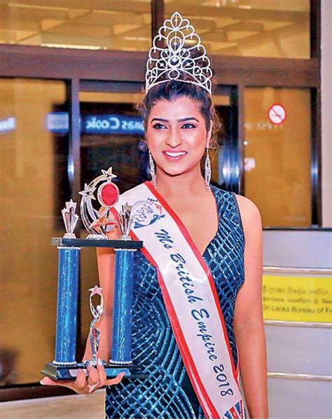 sri lankan beauty queen wins miss british empire 2018 title daily ft