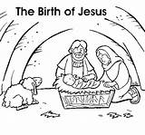 Jesus Coloring Birth Pages Birthday Happy Printable Christmas Drawing Template Born Nativity Colouring Clipart Baby Color Print Clip Getcolorings Card sketch template