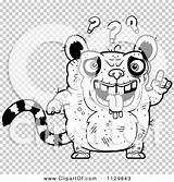 Confused Outlined Lemur Cory Thoman sketch template