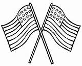 Flag American Coloring Clip Outline Drawing Clipart Printable Waving Puerto Flags Pages Drawings Rico Color Sheet Rican Cliparts Colors Getdrawings sketch template