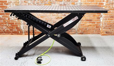variable height welding tables hmc industries motorcycle lifts gas caddy tanks  shop