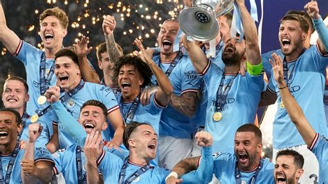 champions league final   man city joined  treble winners