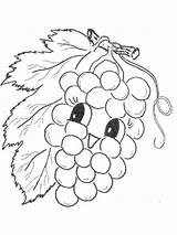 Coloring Pages Grape Grapes Fruits Recommended sketch template