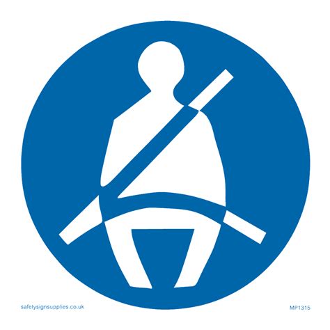 seatbelts must be worn symbol from safety sign supplies