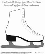 Coloring Ice Skate Printable Bnute Own Printables Print Productions sketch template