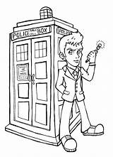 Who Doctor Coloring Pages Tardis Dr Printable Kids Colouring Cartoon Sheets Tennant Book Visit Getcolorings Coloringpagesfortoddlers Fan sketch template