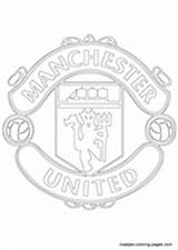 Manchester United Coloring Pages Logo Soccer Logos Football Colouring Club Chelsea Printable Color Print Real Maatjes Madrid Fc Man Utd sketch template