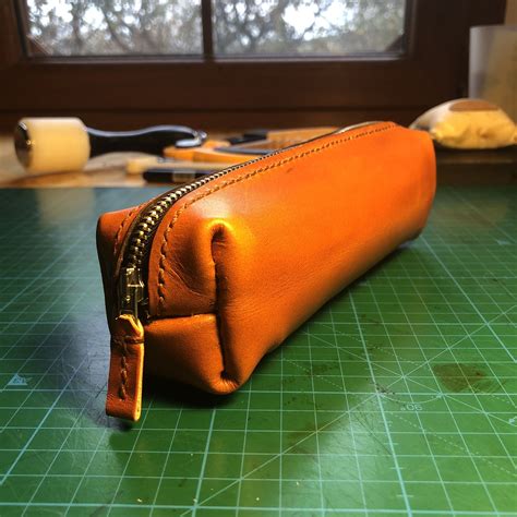 leather pencil case leather pencil case zip  wallet pencil case