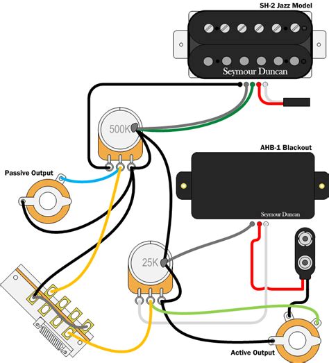 active pickup wiring diagrams