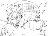 Coloring Pages Totoro Bus Miyazaki Cat Ghibli Studio Catbus Anime Japanese Hayao Book Neighbor Books Kids Cool Quotes Chat Color sketch template