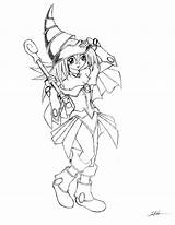 Magician Dark Girl Coloring Pages Getcolorings sketch template