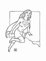 Coloring Pages Supergirl Printable Girl Bright Colors Favorite Color Choose sketch template