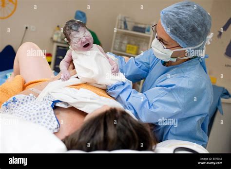 Woman In Labor Room During Delivery Obstetrics And Gynaecology