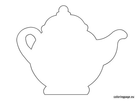 teapot template coloring page tea pots  printable crafts